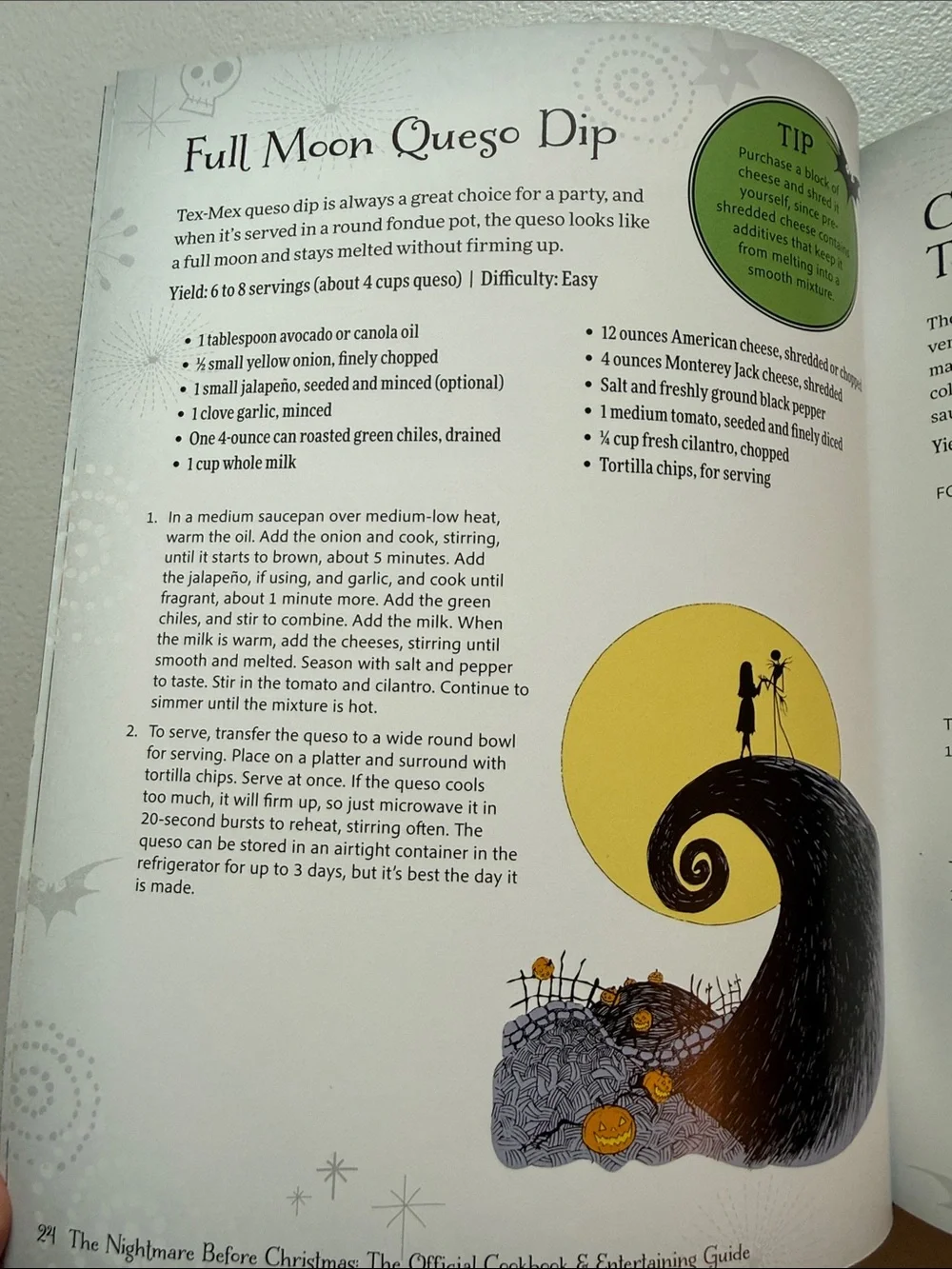 Disney Tim Burton's The Nightmare Before Christmas Cookbook - Black/Green Cover